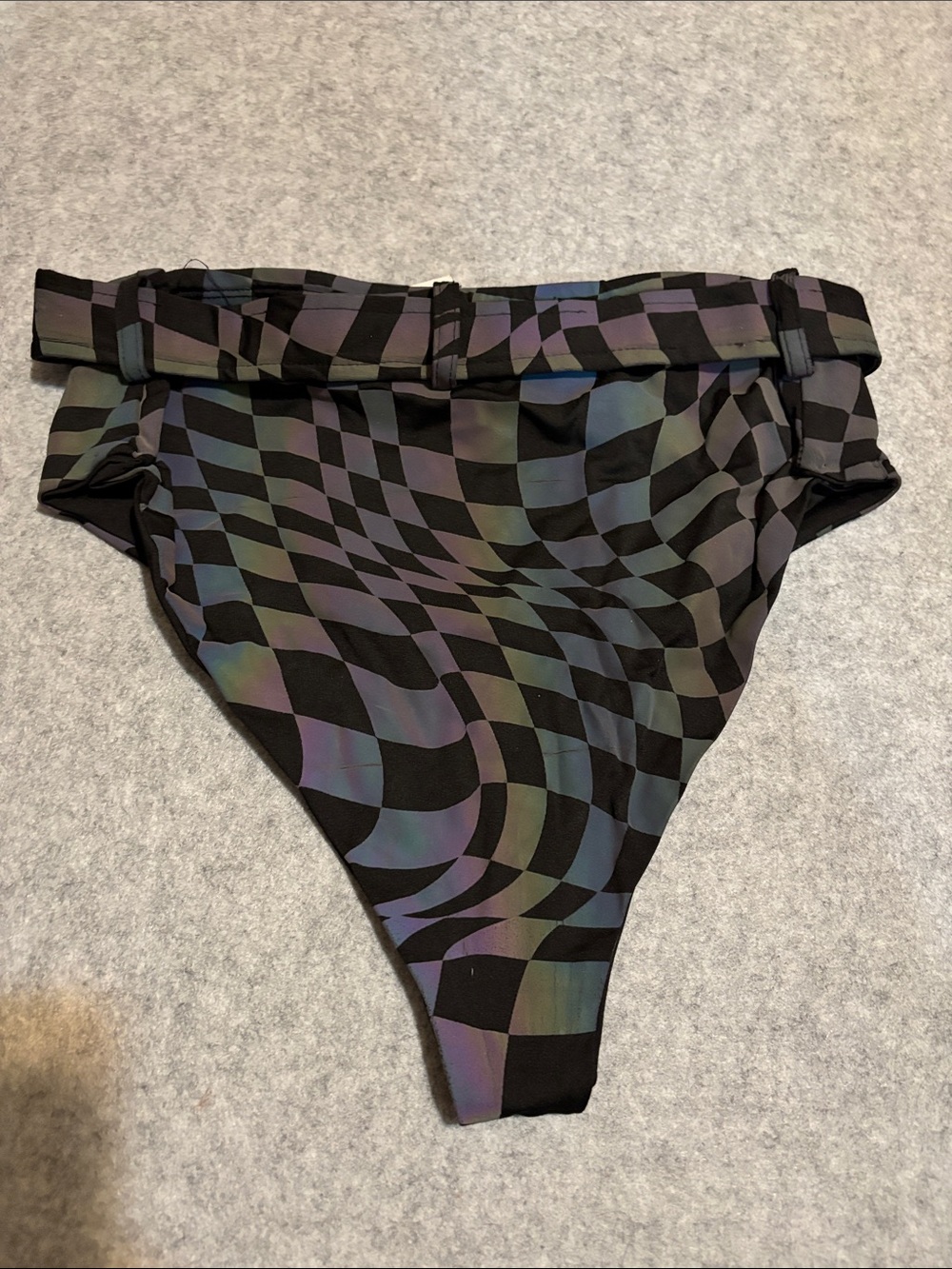 iHeartRaves Rainbow Reflective Checkered Racer Rave Set - Picture 7 of 8